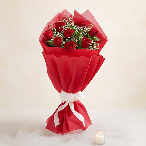 10 Red Roses Bouquet