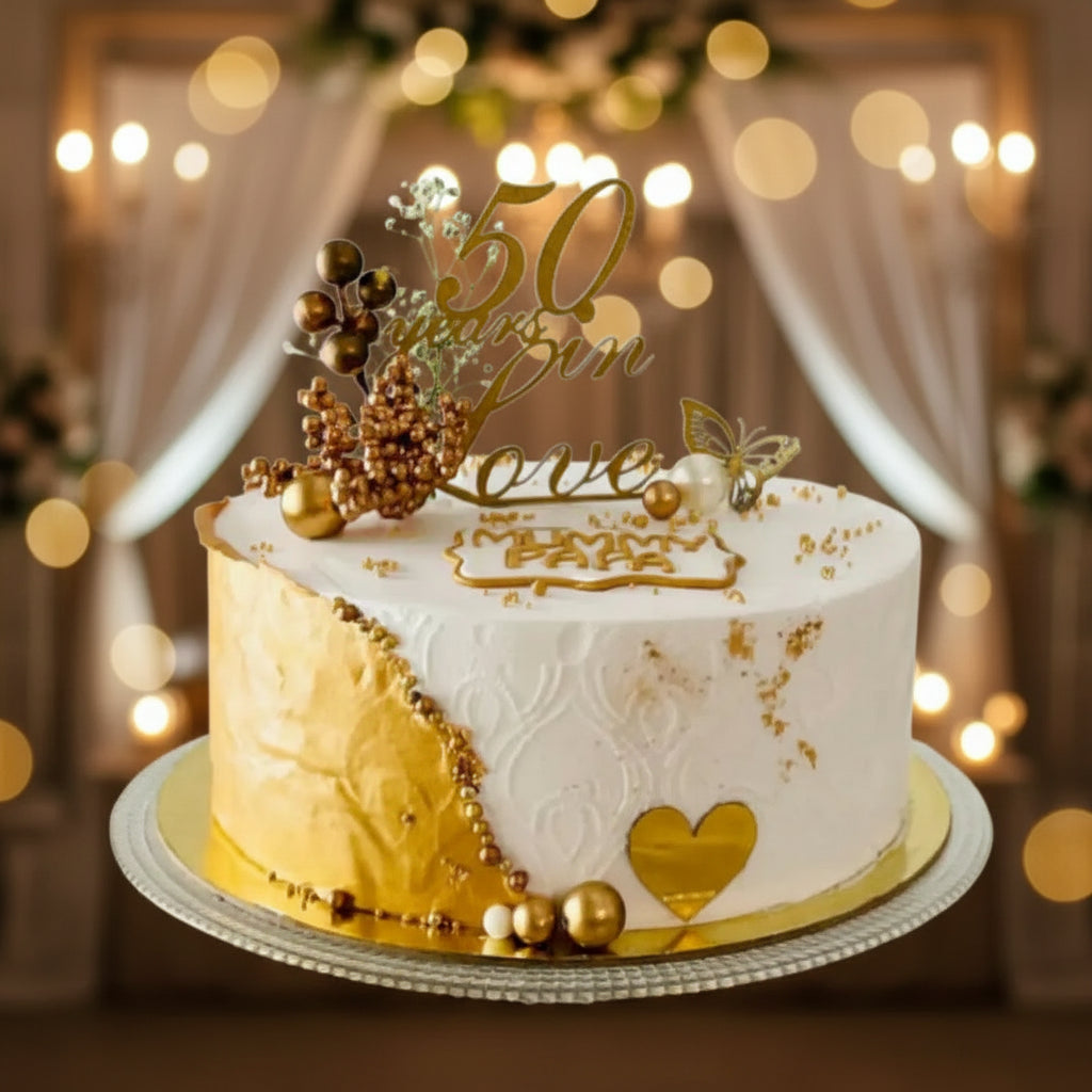 exquisite 50th Birthday Designer Cake