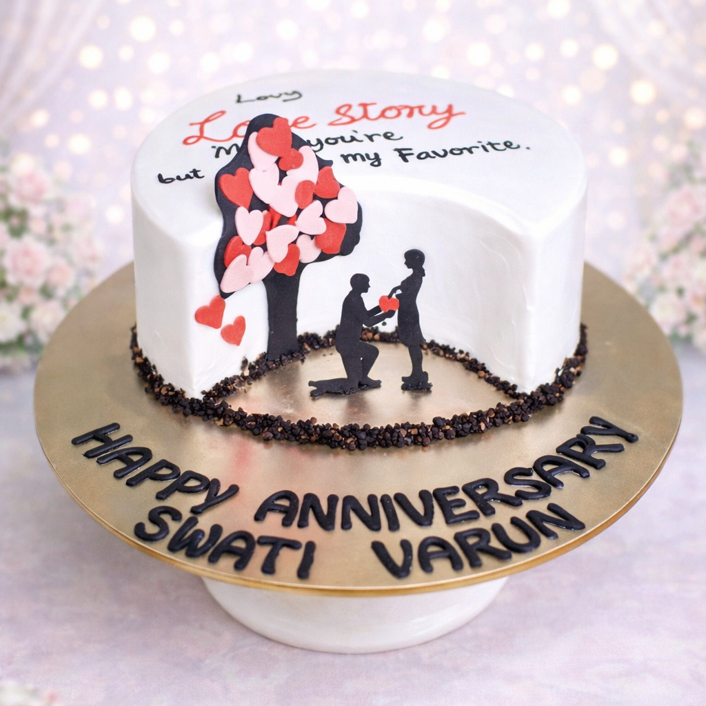 A Lifetime of Love anniversary cake