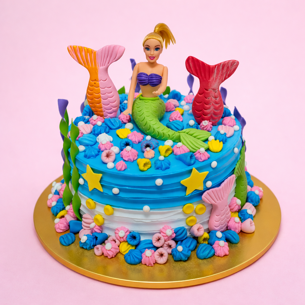 Magical Mermaid Princess Celebration Cake