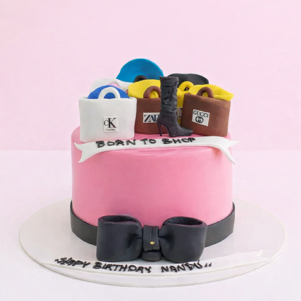 Shopping and Boots Cake