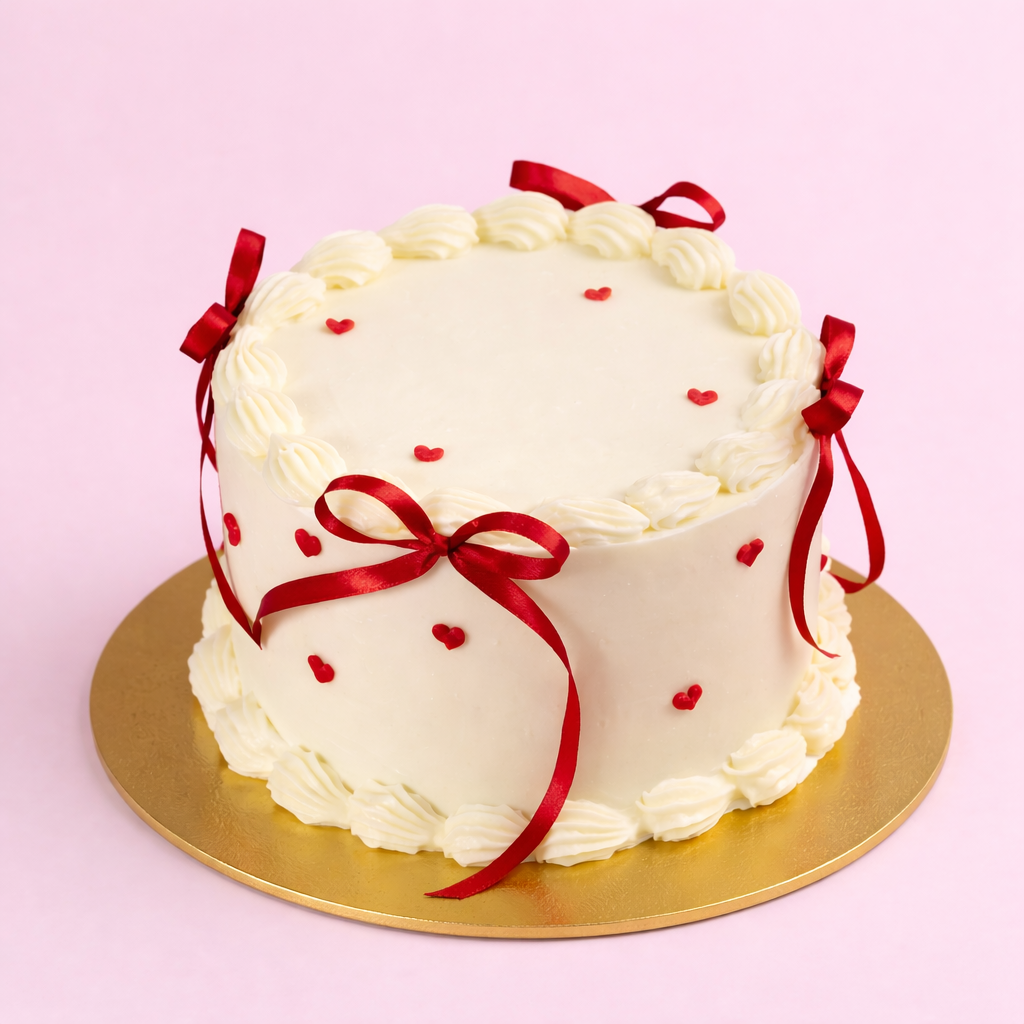 Red Ribbon Celebration Cake