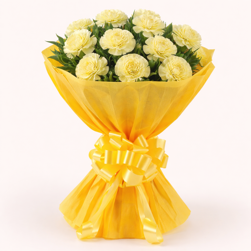 Yellow Carnation Bouquet