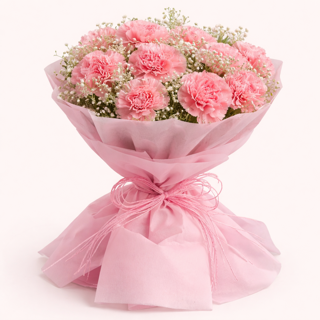 Pink Carnation Delight Bouquet