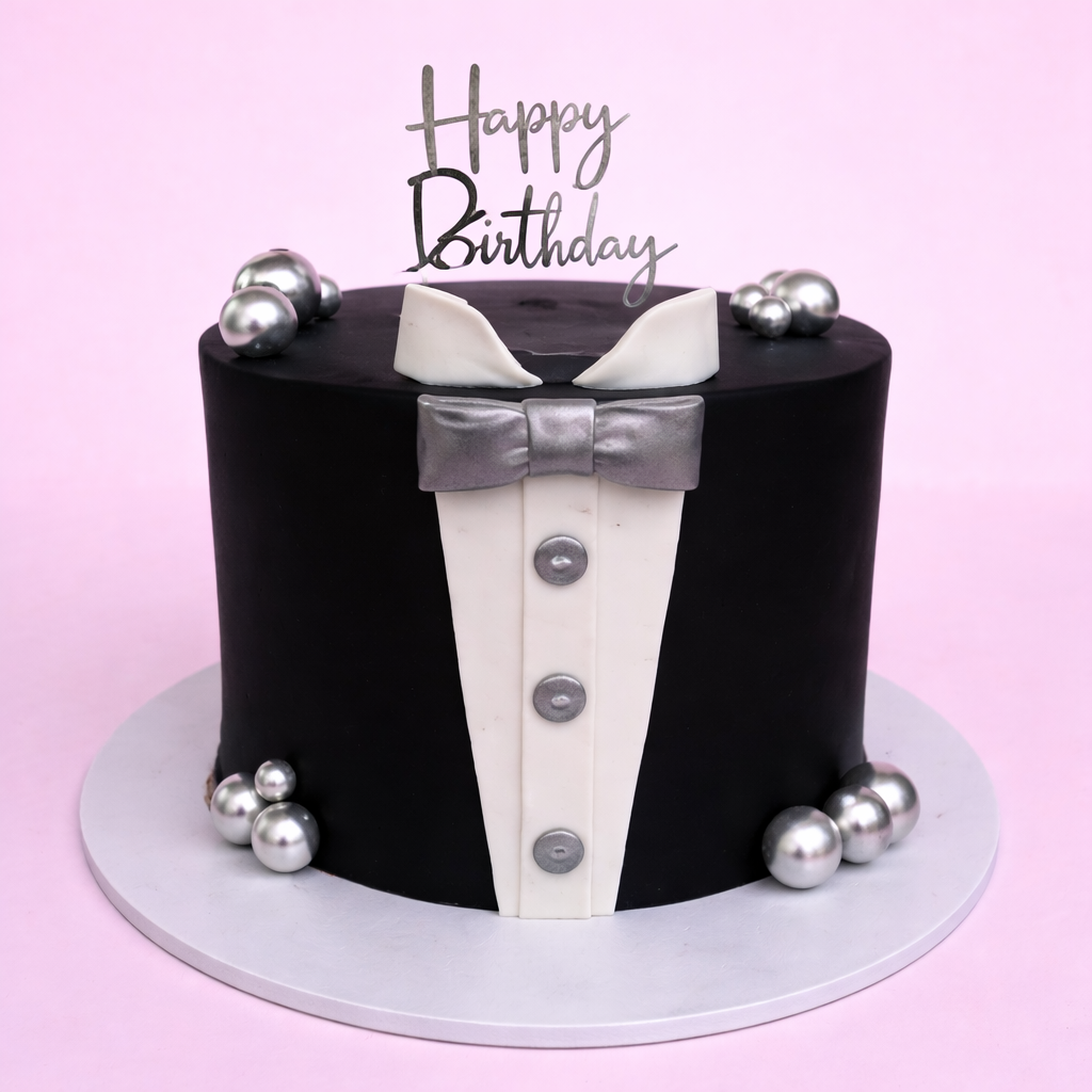 Classic Tuxedo Gentleman Cake