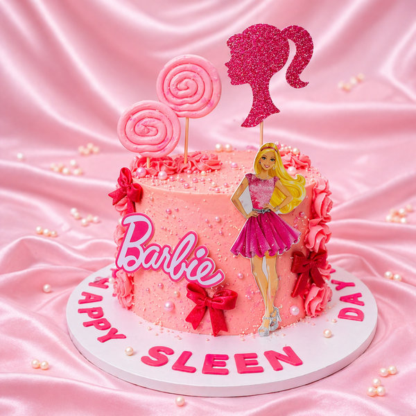 Pink Glam Barbie Celebration Cake
