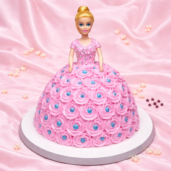 Pink Princess Barbie Cake