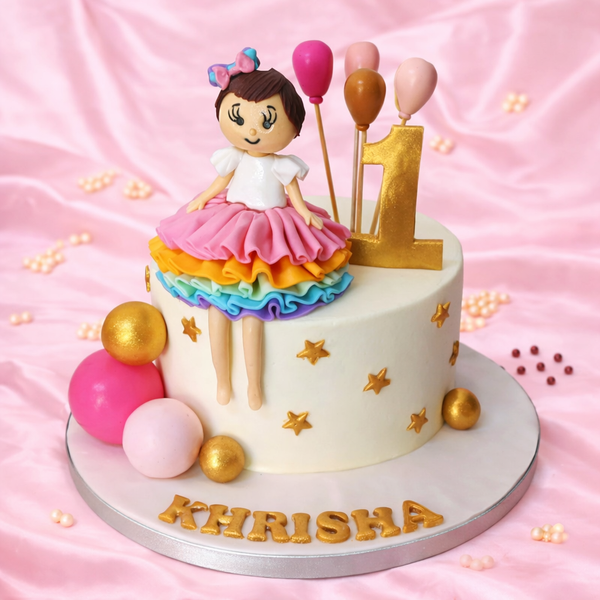 1st Birthday Doll Cake