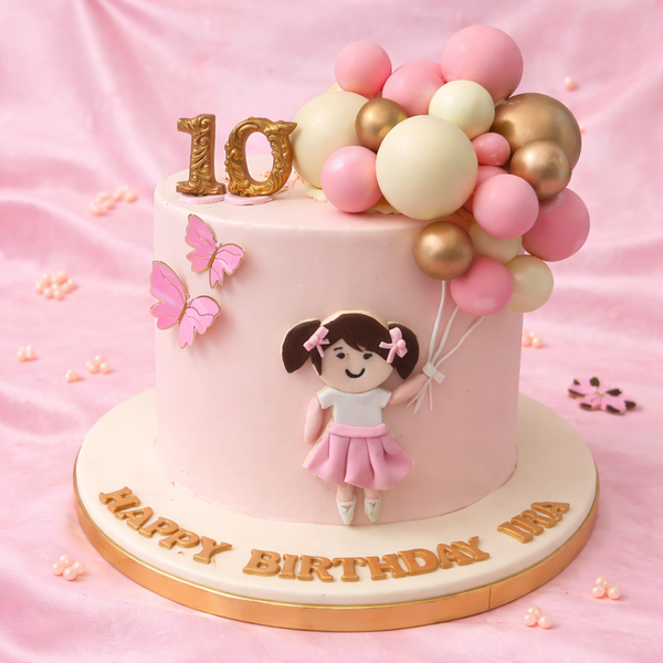 Pink Birthday Girl Cake