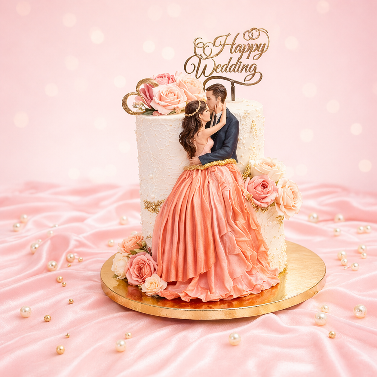 Happy wedding cake