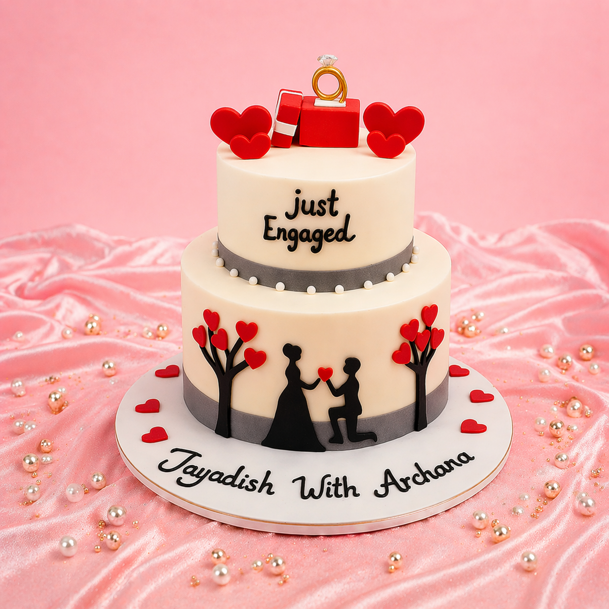 Engagement Theme Cake