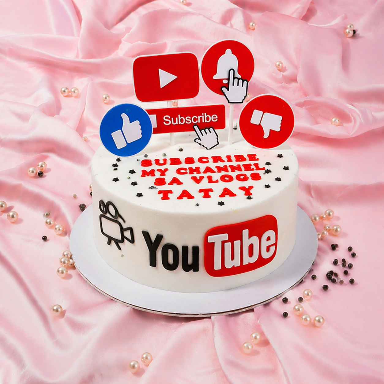 YouTube Theme Celebration Cake