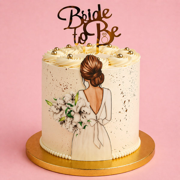 Elegant Bride To Be Designer Cake