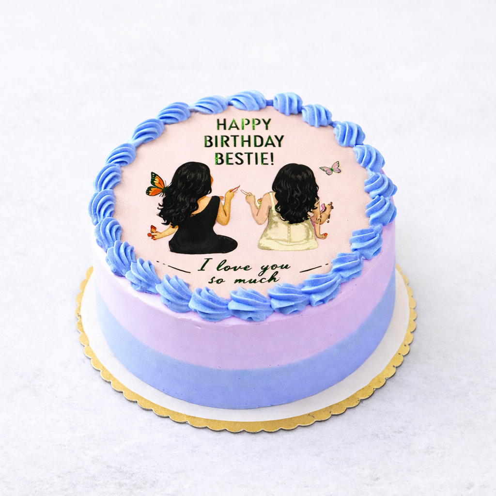 Bestie Love Photo Cake
