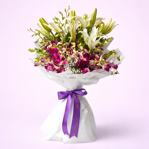 Elegant Lily & Orchid Bouquet