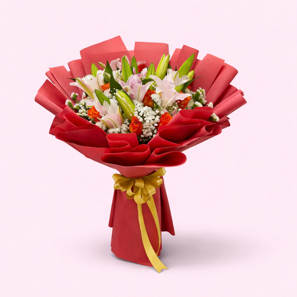 Elegant Lily & Rose Bouquet