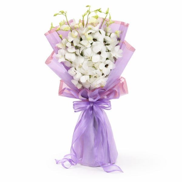 Elegant white Orchid Bouquet