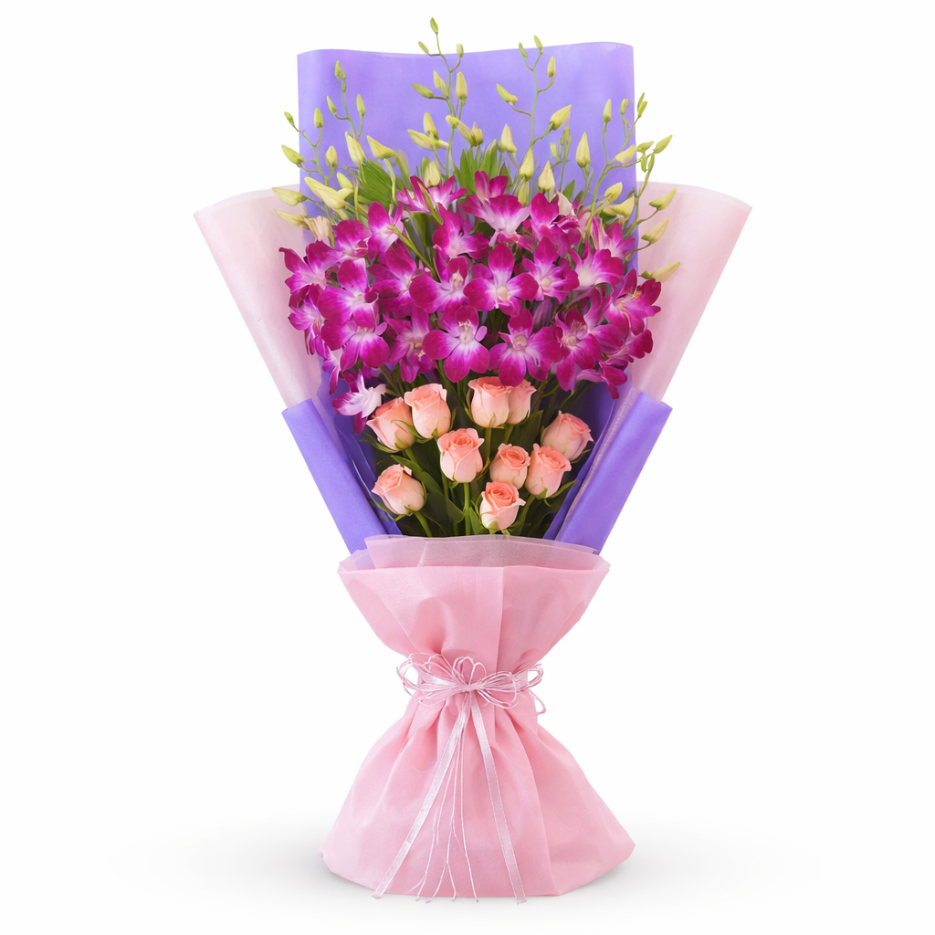 Orchid Rose Harmony Bouquet