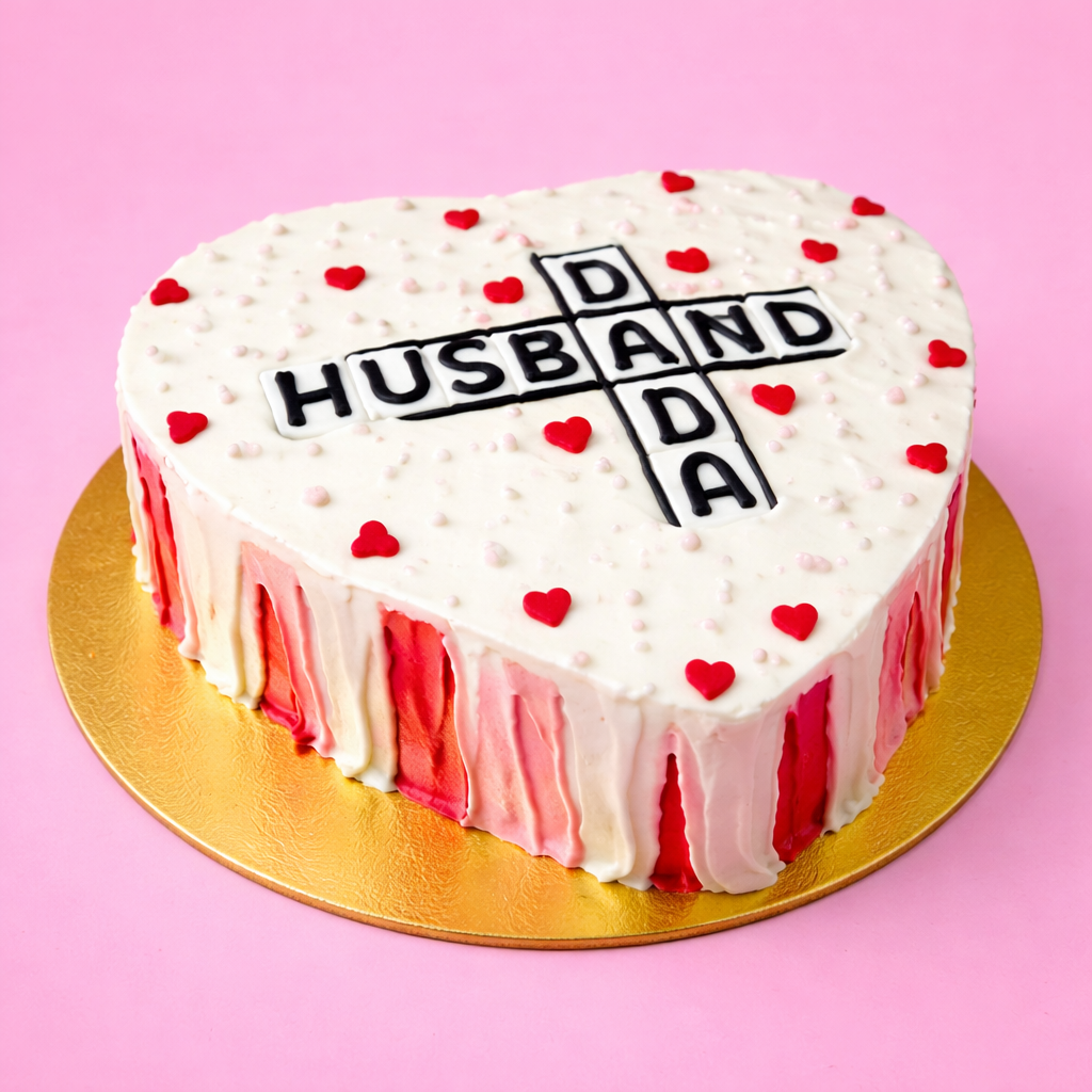 Husband Special Heart Cake