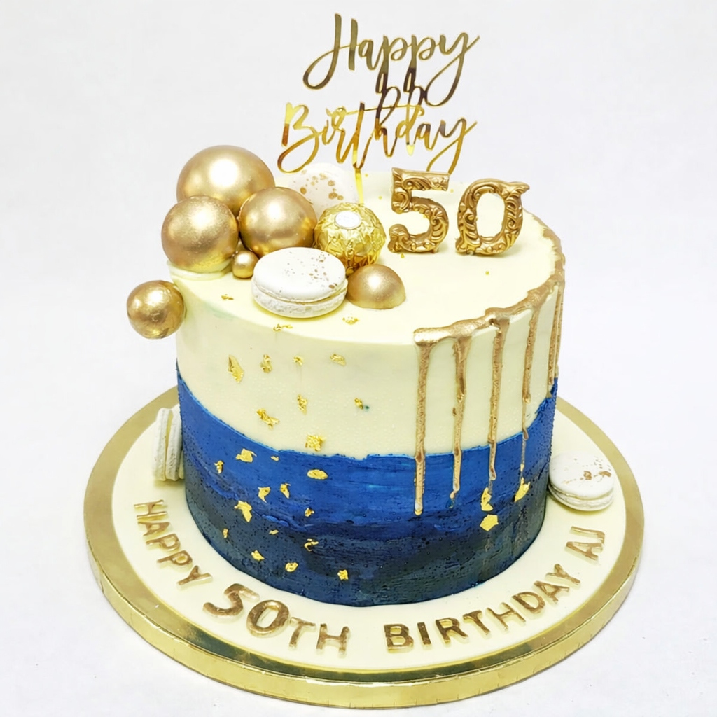 Elegant 50th birthday Cake Celebration
