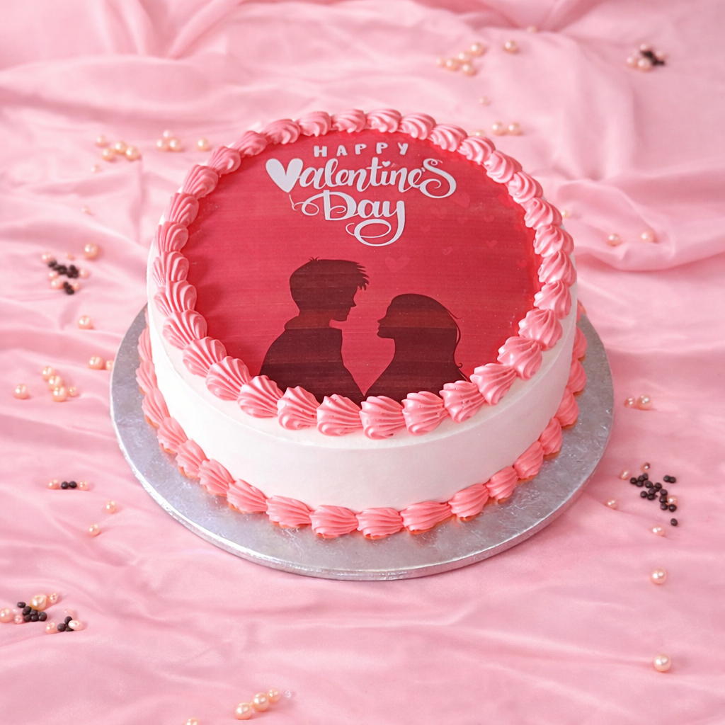 Valentine’s Day Romantic Photo Cake