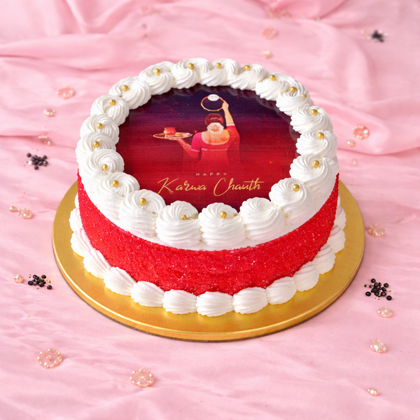 Karwa Chauth Celebration Photo Cake