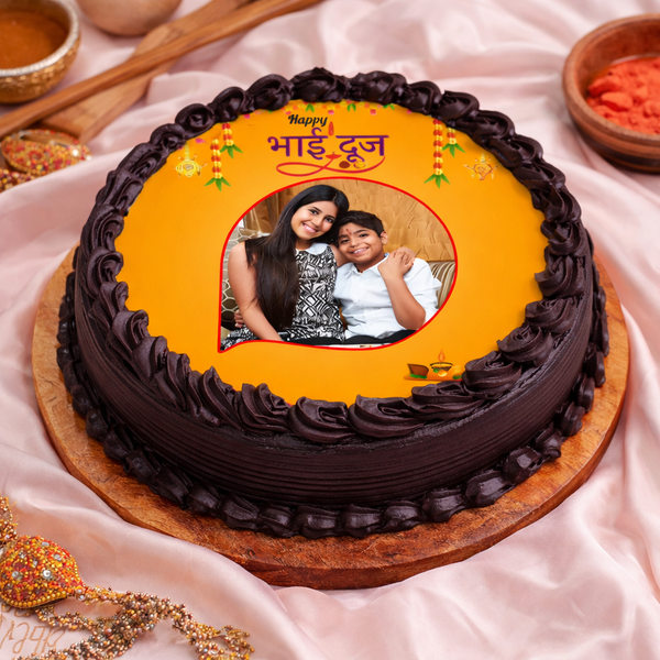 Bhai Dooj Special Photo Cake