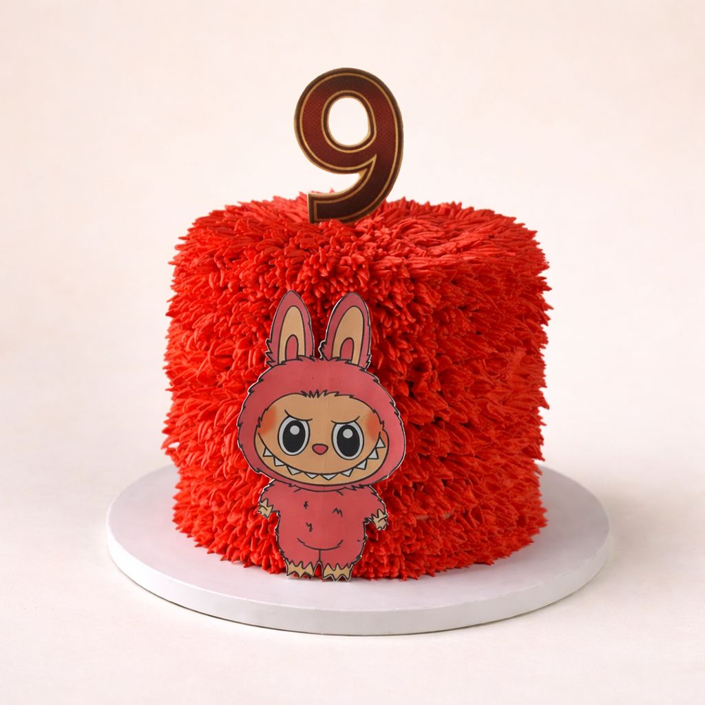 Red Monster Theme Cake