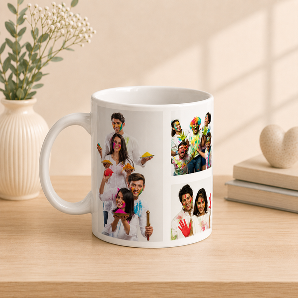Personalized Holi Memories Photo Ceramic Mug