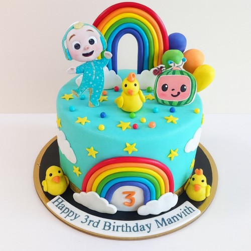 Rainbow Cocomelon Cake