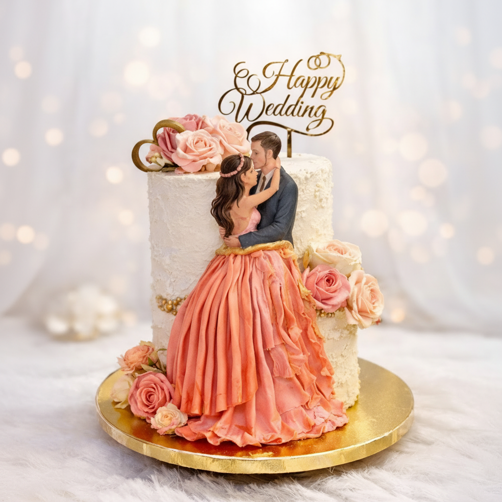 Happy wedding cake