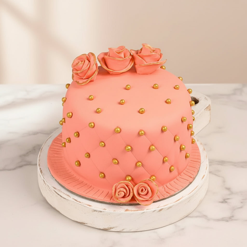 Masterpiece Pearly Rosettes Designer Cake,