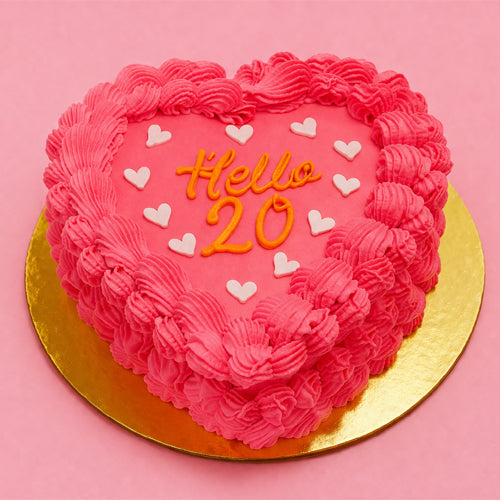 Pink Heart Shape Cake