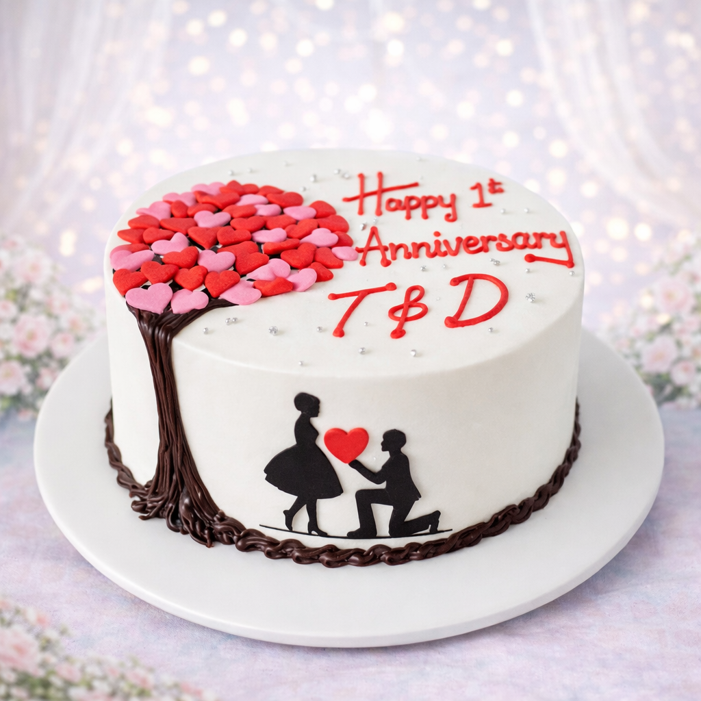 Romantic Anniversary Cake