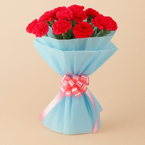 Red Carnation Flower Bouquet