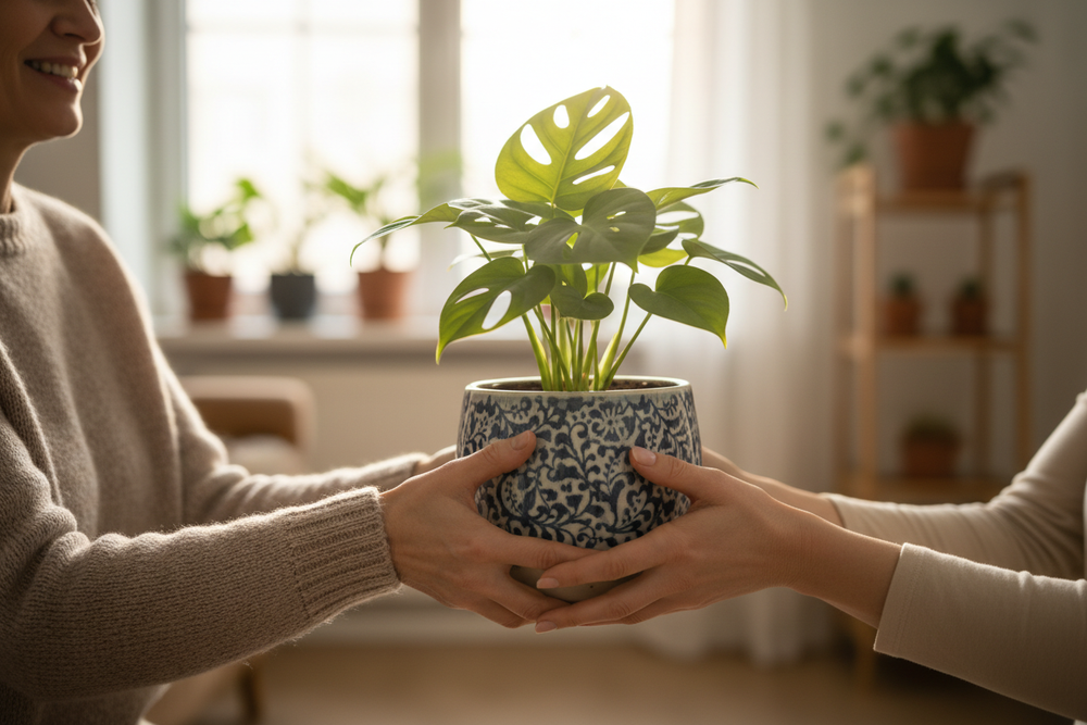 giving plant to some one pot
