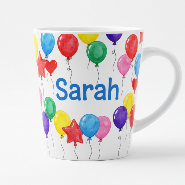 Name Printed Mug
with balloon on it