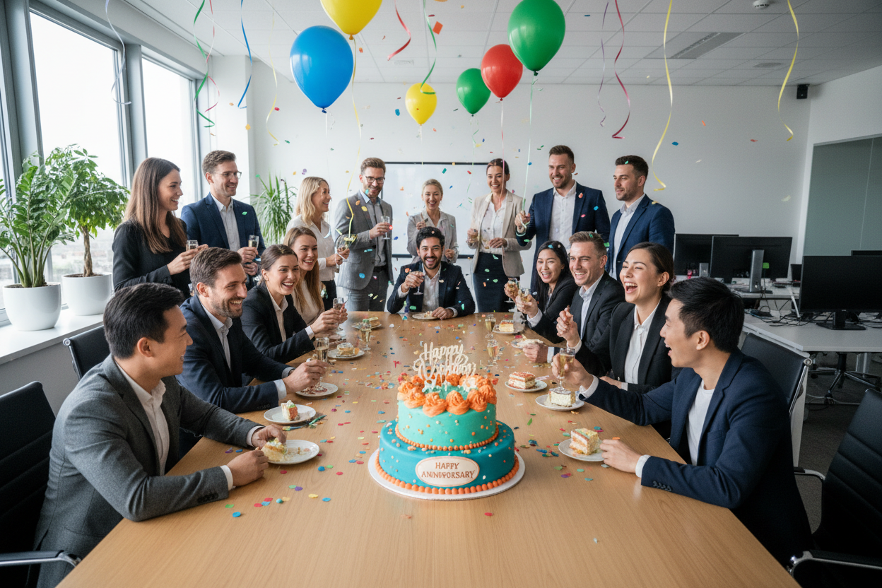 office cake party celebration 