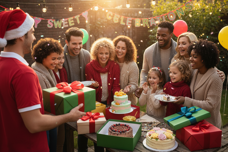 send cake to some friends and family 